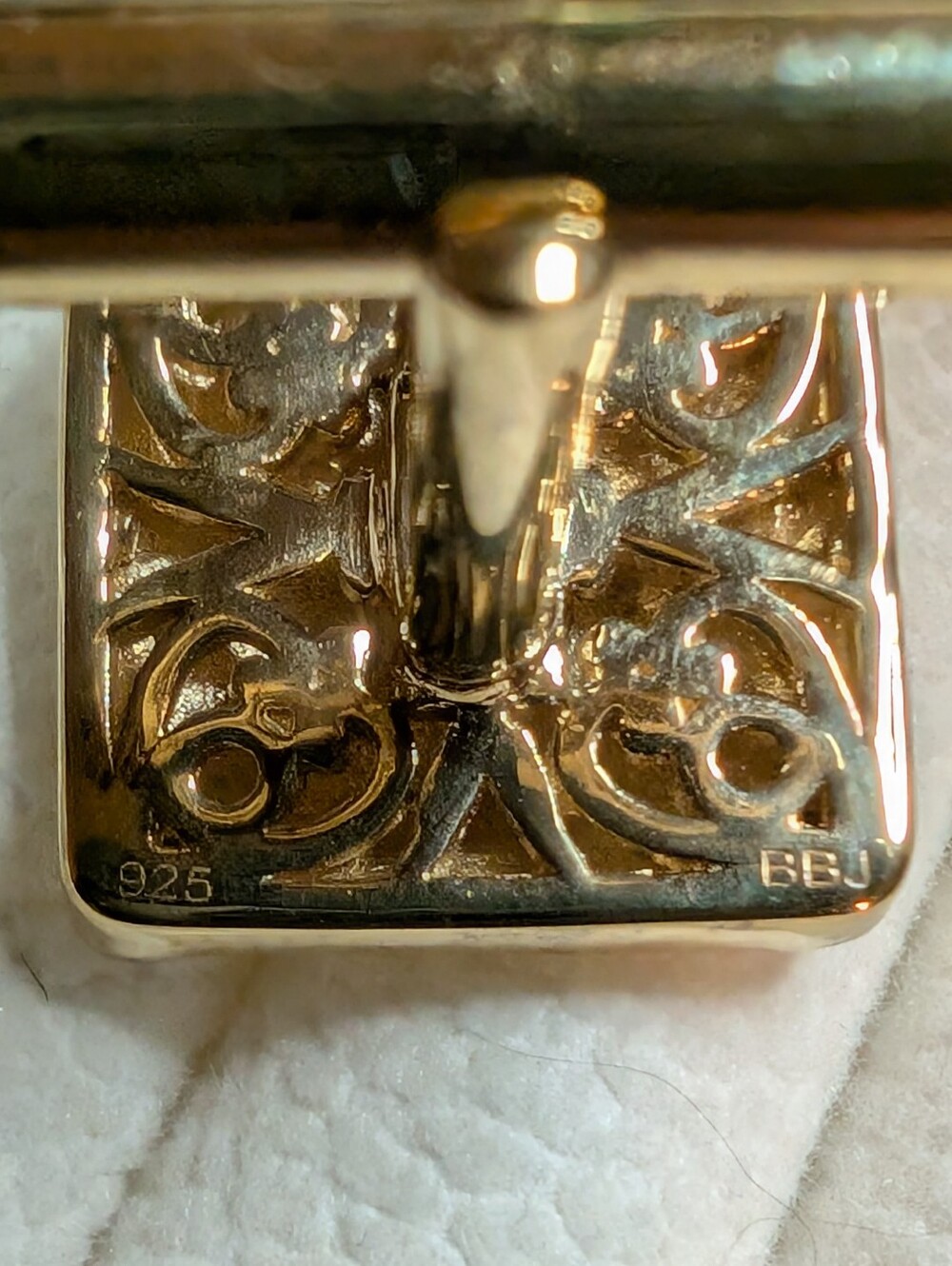 Garnet And Black Spinel Cufflinks - Picture 4 of 6